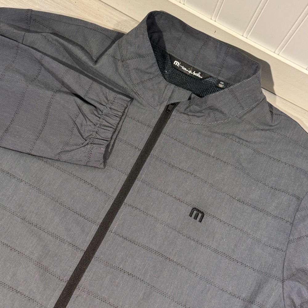 TRAVIS MATHEW Golf Jacket Gray Mesh Lined Full Zip Performance‎ SZ XXL